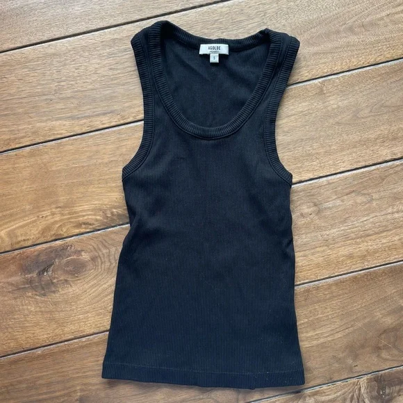 AGOLDE Poppy Tank in Black - Picture 5 of 9